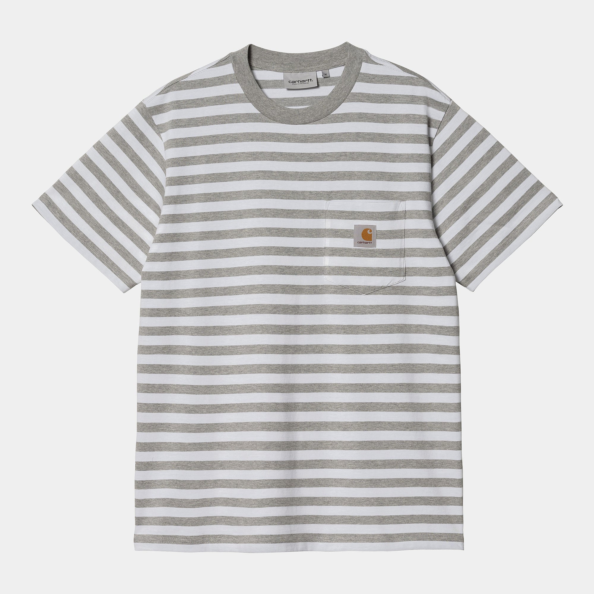 Carhartt WIP Grey Scotty Stripe Pocket T-Shirt