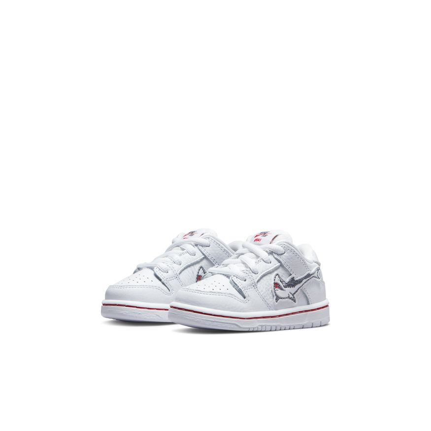 Nike SB - (TD - Toddler) Dunk Low Pro Shoes - White / Cool Grey / White