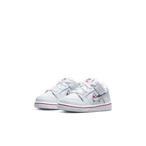 Nike SB - (TD - Toddler) Dunk Low Pro Shoes - White / Cool Grey / White
