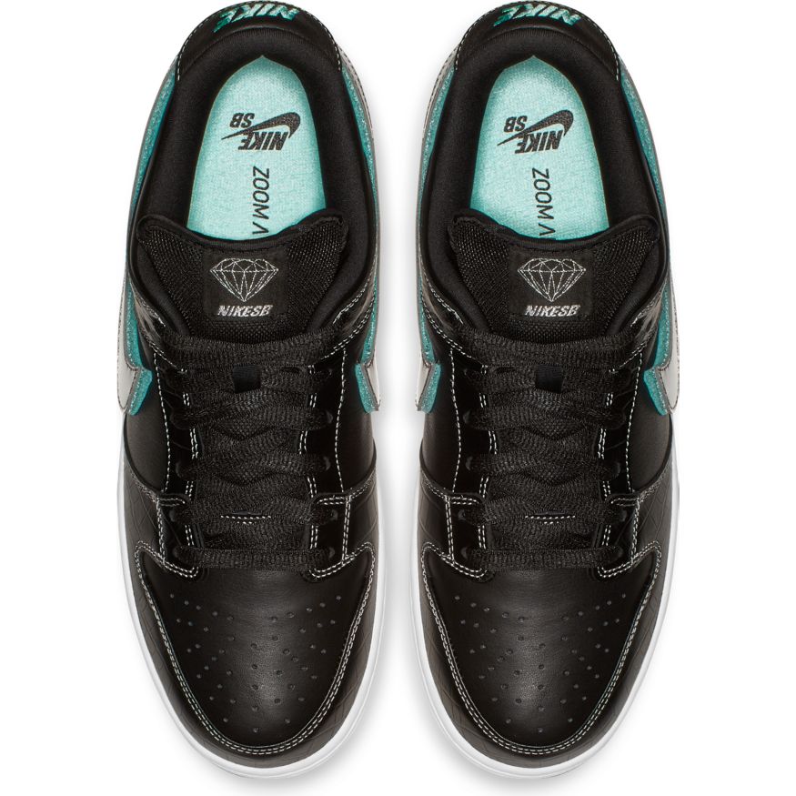 Nike SB - Diamond Dunk Low Pro OG QS Shoes - Black / Chrome / Tropical Twist - Call Store for Details