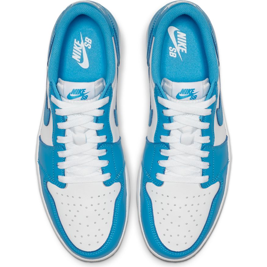 Nike SB - Air Jordan 1 Low Shoes - Dark Powder Blue / White