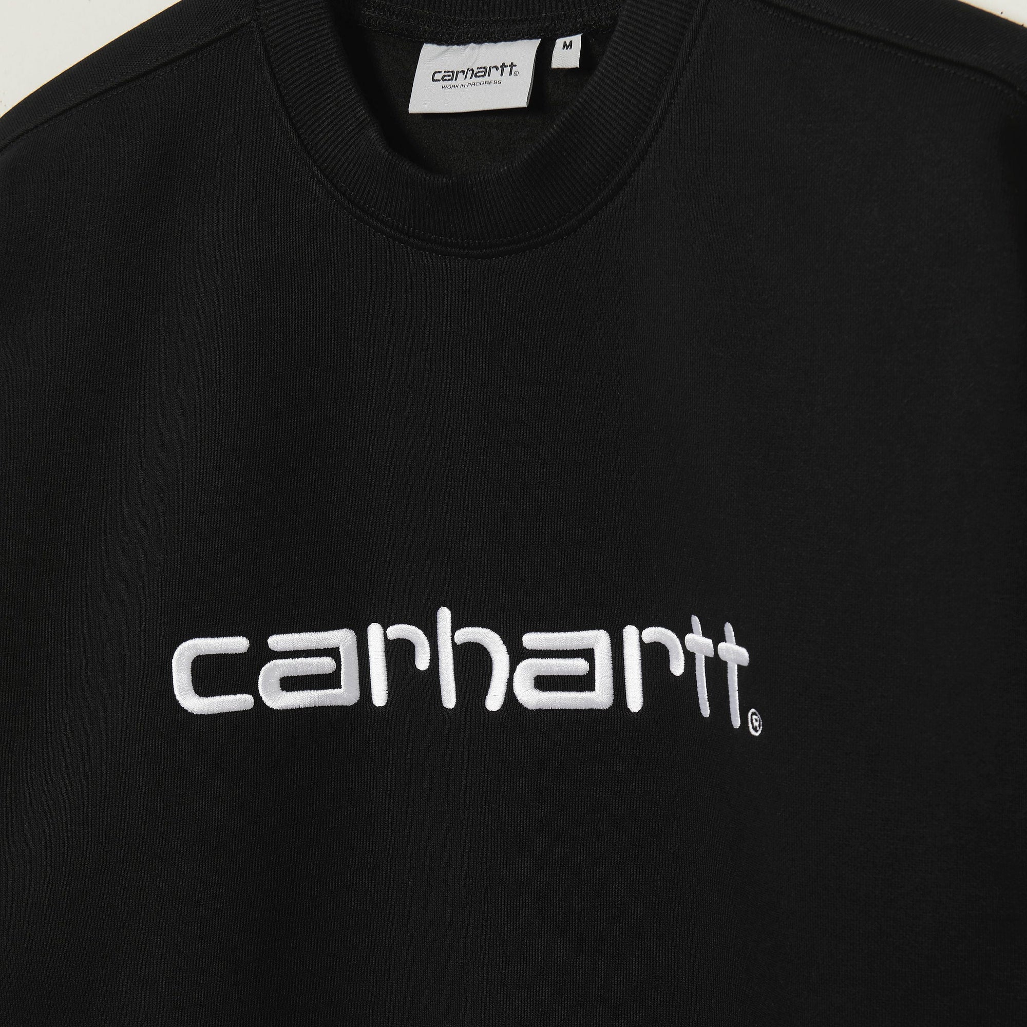 Carhartt WIP Carhartt Embroidered Black Crewneck Sweatshirt