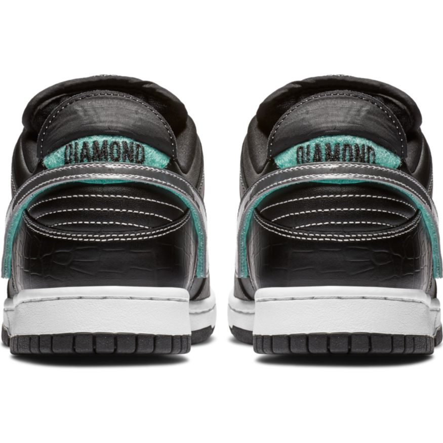 Nike SB - Diamond Dunk Low Pro OG QS Shoes - Black / Chrome / Tropical Twist - Call Store for Details