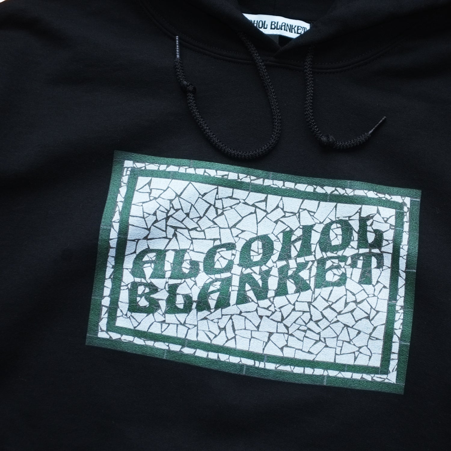 Alcohol Blanket - Mosaic Pullover Hooded Sweatshirt - Black