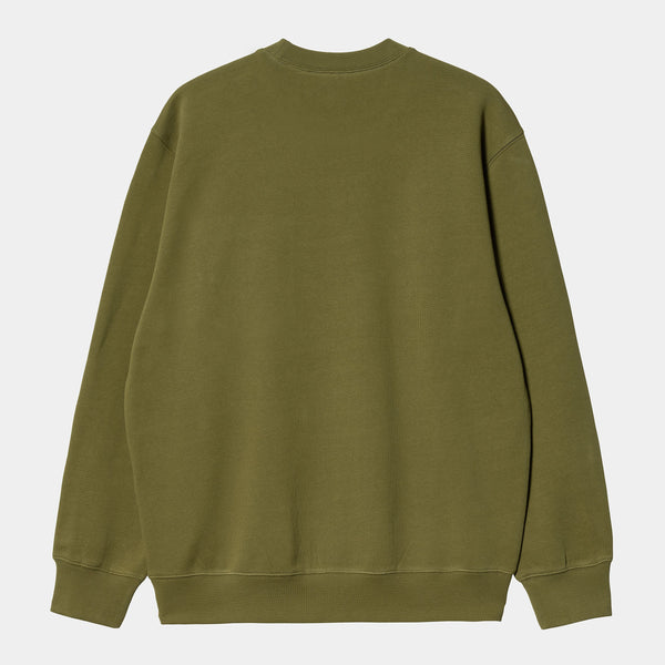 Carhartt WIP - Pocket Crewneck Sweatshirt - Kiwi Garment Washed