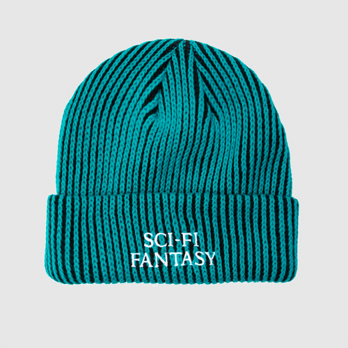 Sci-Fi Fantasy - Logo Beanie - Aqua / Black