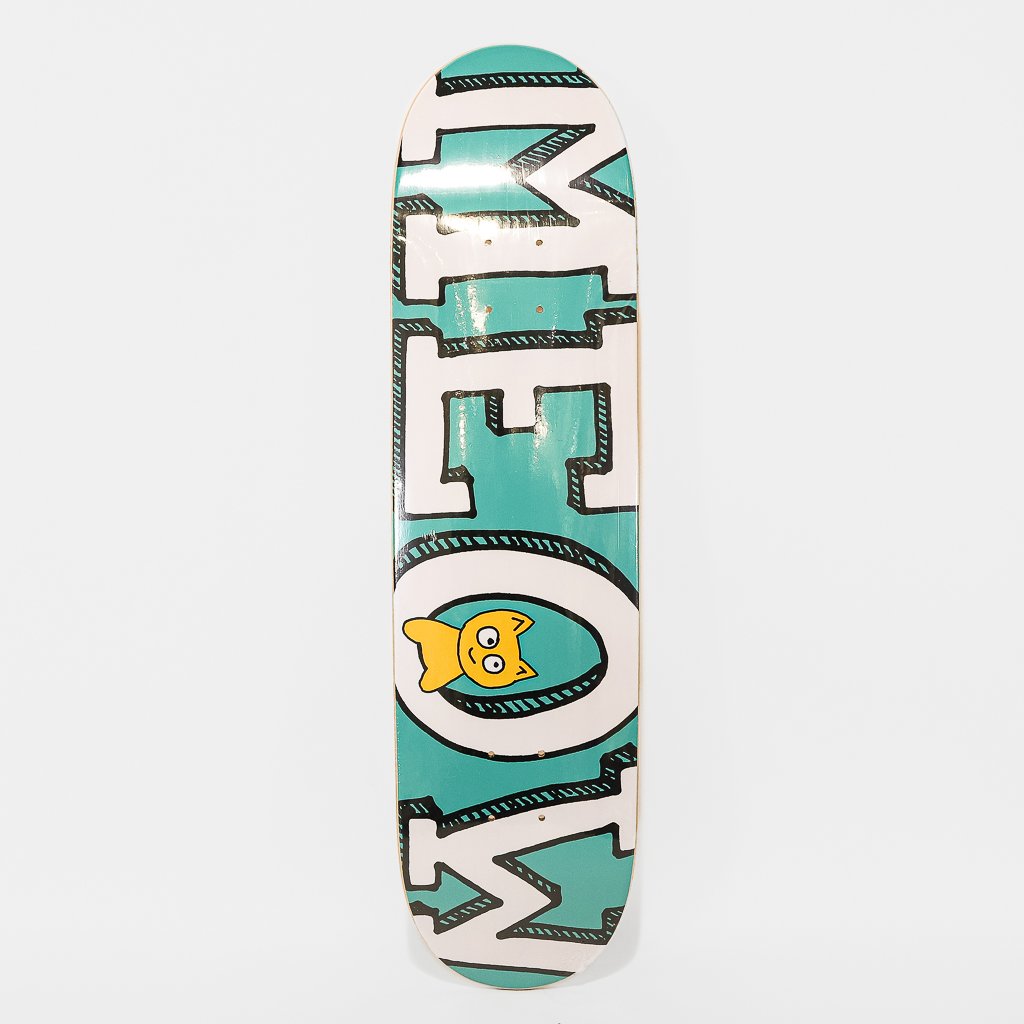 Meow Skateboards - 8.0" Logo Skateboard Deck - Teal