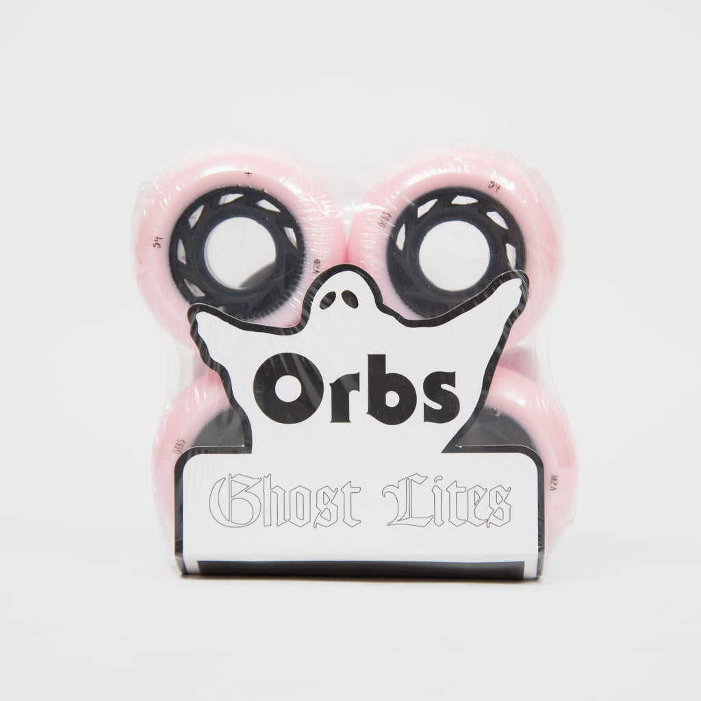 Welcome Skateboards - 54mm (102A) Orbs Ghost Lites Wheels - Pink / Black