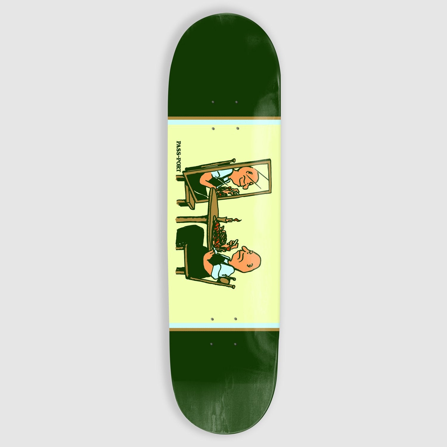 Pass Port Skateboards - 8.125" Dinner For One Unlucky In Love Series Deck (Green)