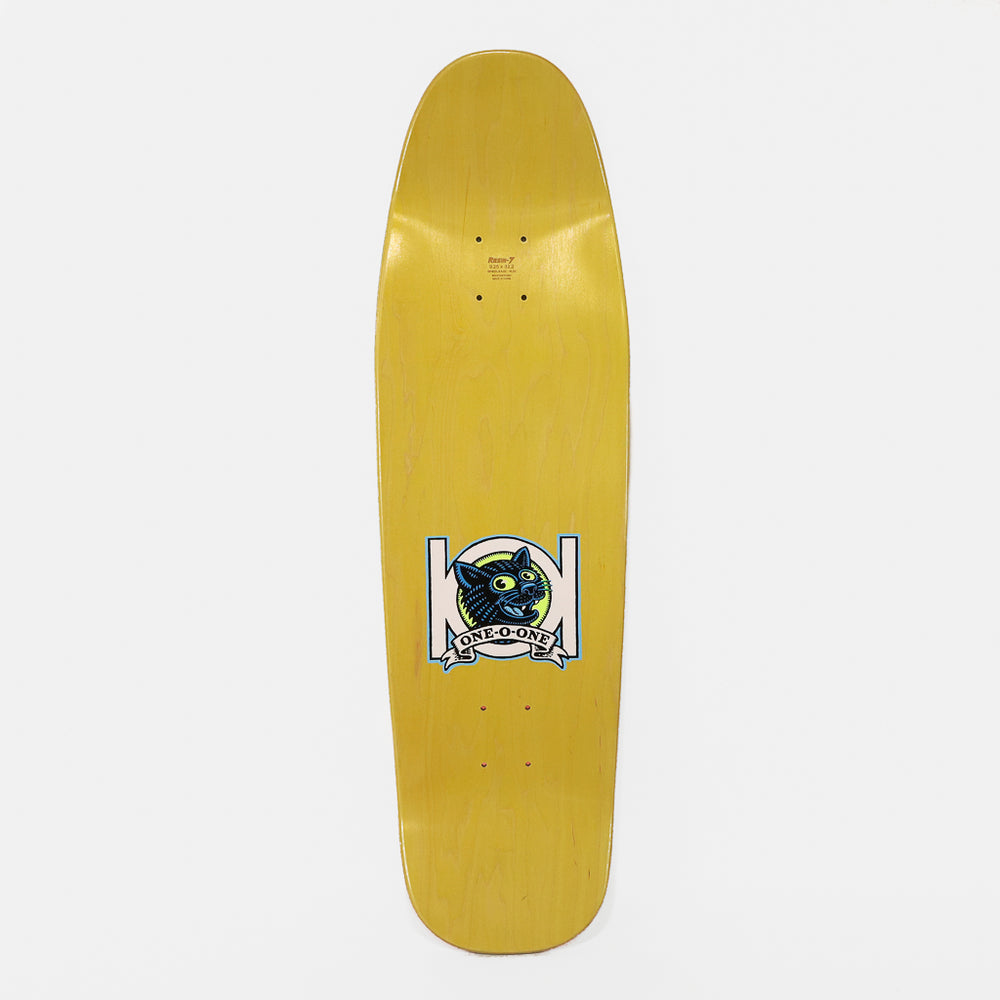 Custom name yellow swiss cheese skateboard deck