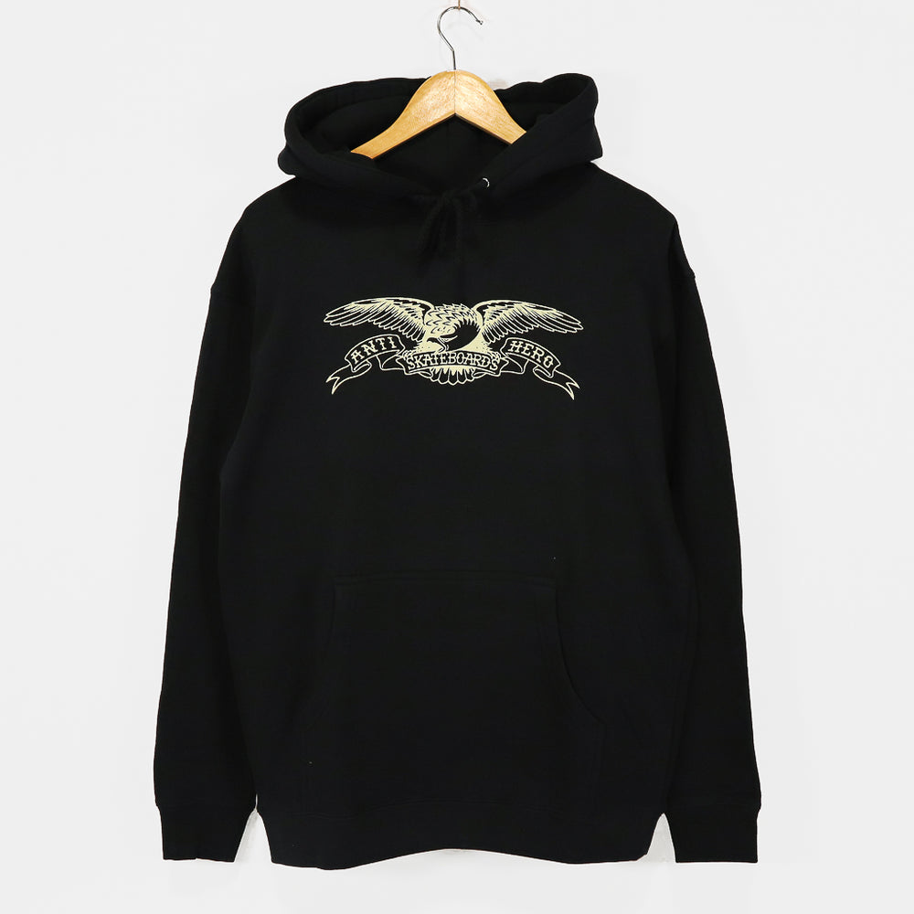 Anti Hero Skateboards Basic Eagle Black Pullover Hooded Sweatshirt