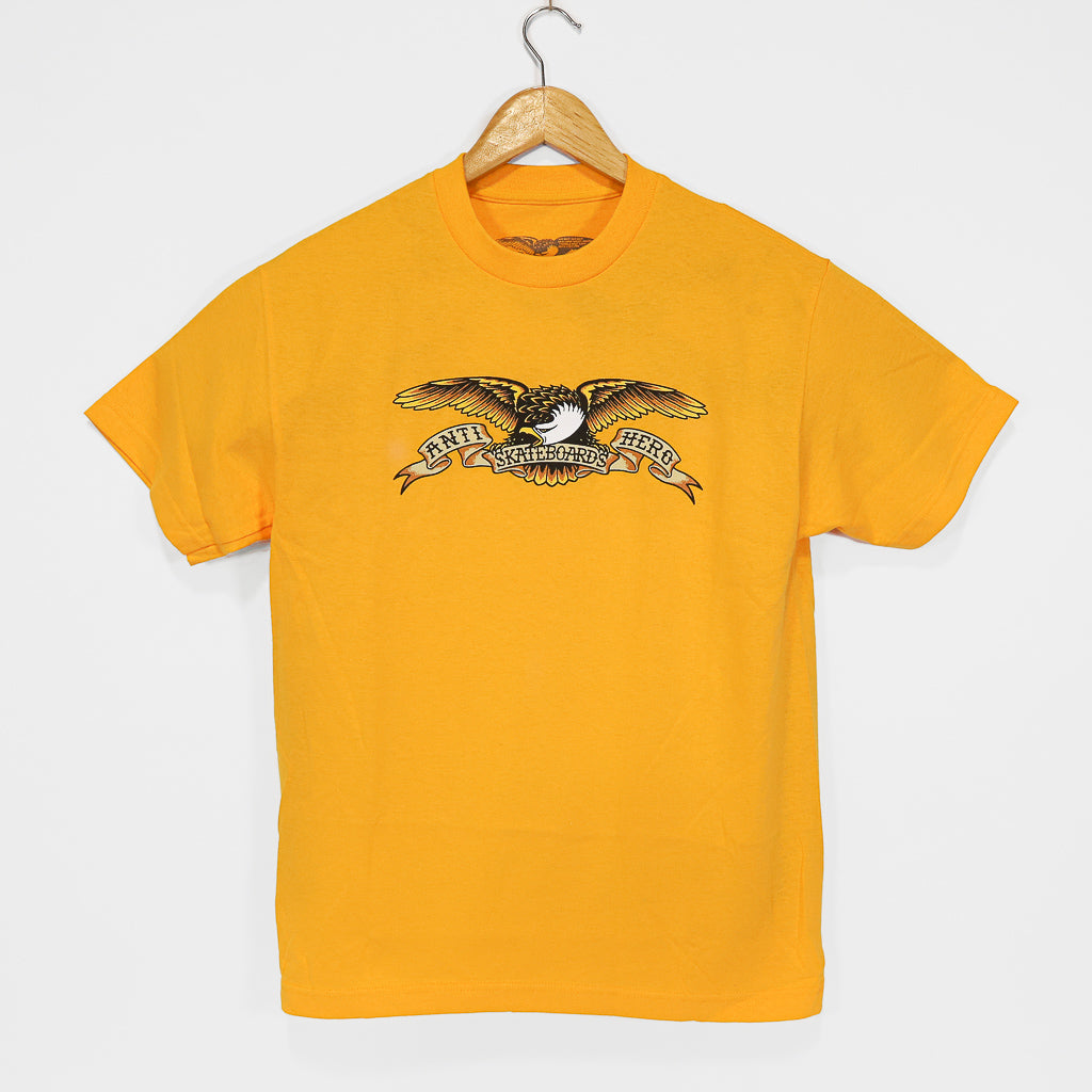 Anti Hero Skateboards Eagle Gold Yellow T-Shirt 