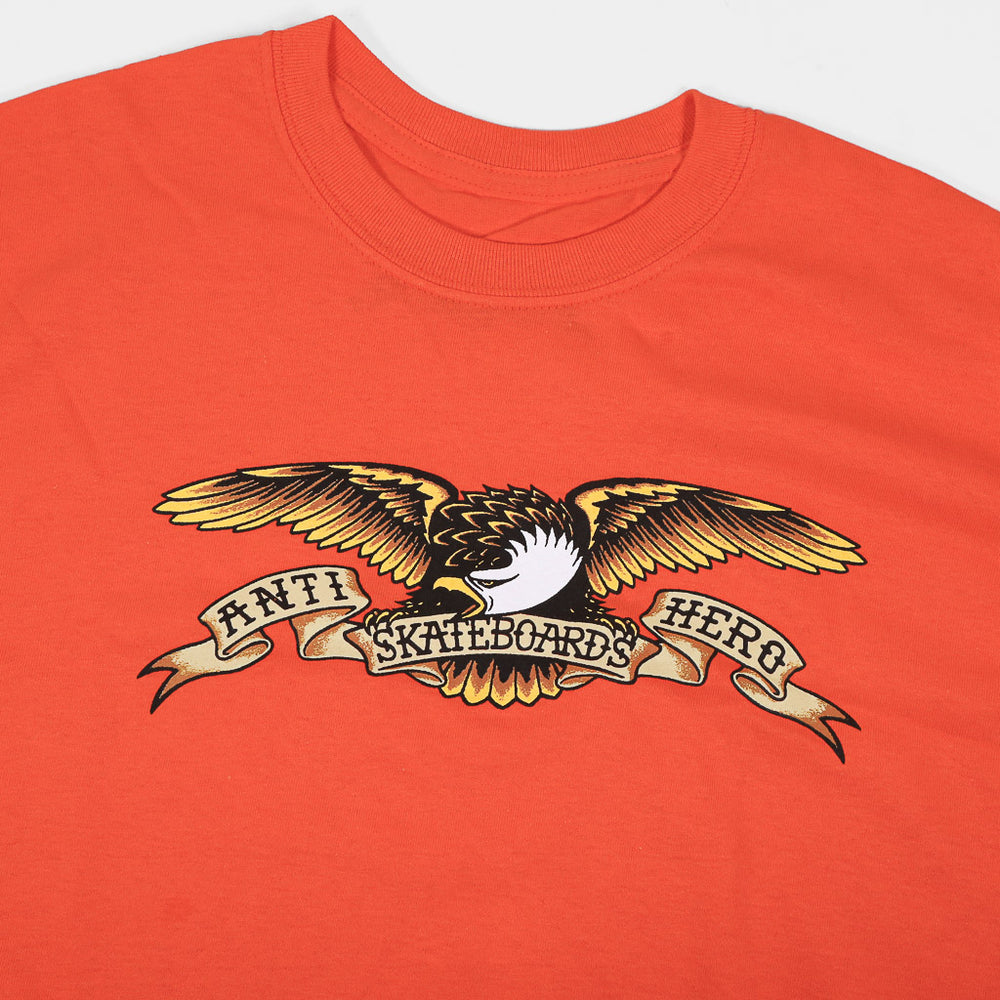 Anti Hero Skateboards Eagle Orange T-Shirt Front Print