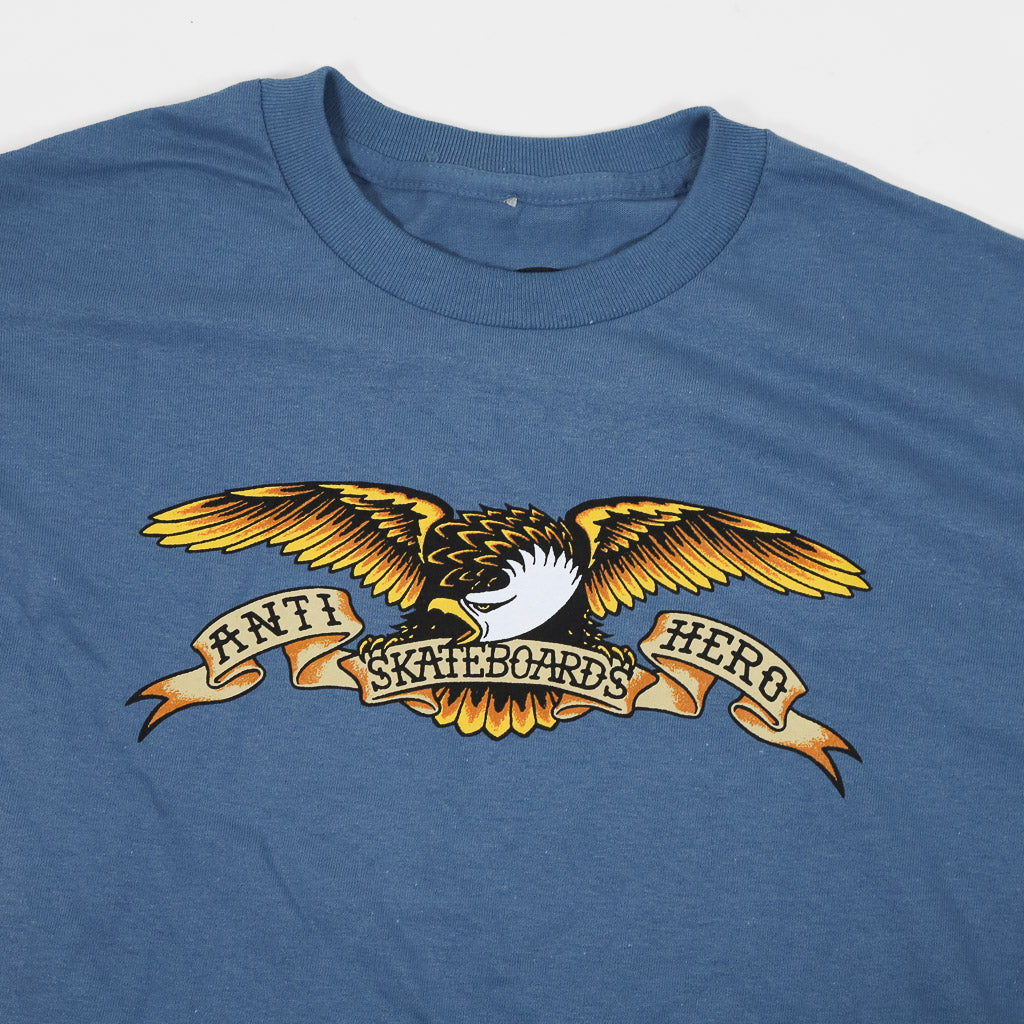 Anti Hero Skateboards Eagle Slate Blue T-Shirt Front Print