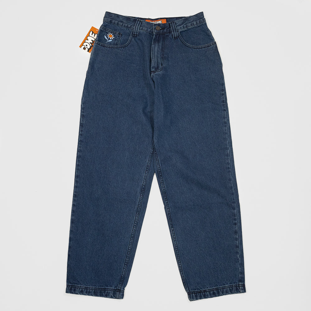 Welcome Skate Store Bloom Baggy Denim Jeans Dark Blue Wash