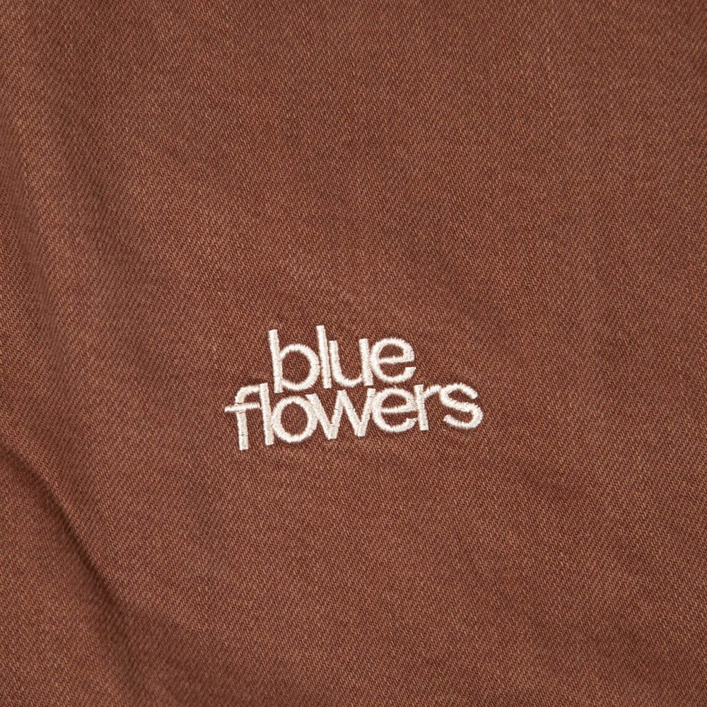 Blue Flowers Brown Sunshine Jacket Embroidery