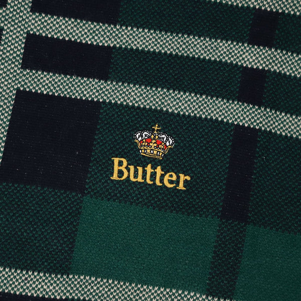 Butter Goods - Goods Plaid Knitted Crewneck Jumper - Navy / Forest / White