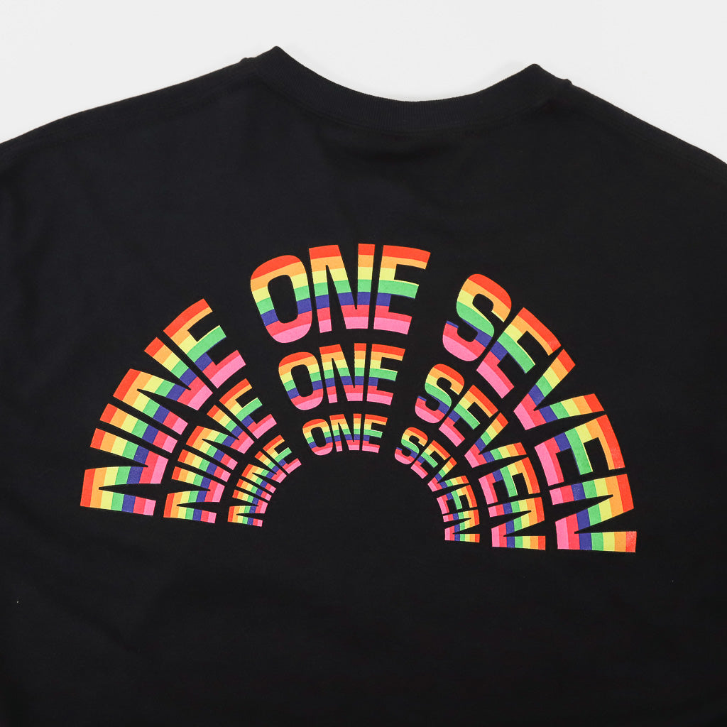 Call Me 917 Rainbow Black T-Shirt Back Print