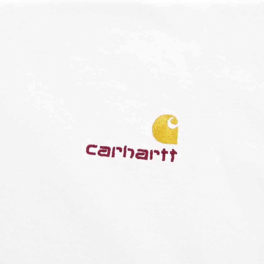 Carhartt WIP American Script White T-Shirt Logo Embroidery