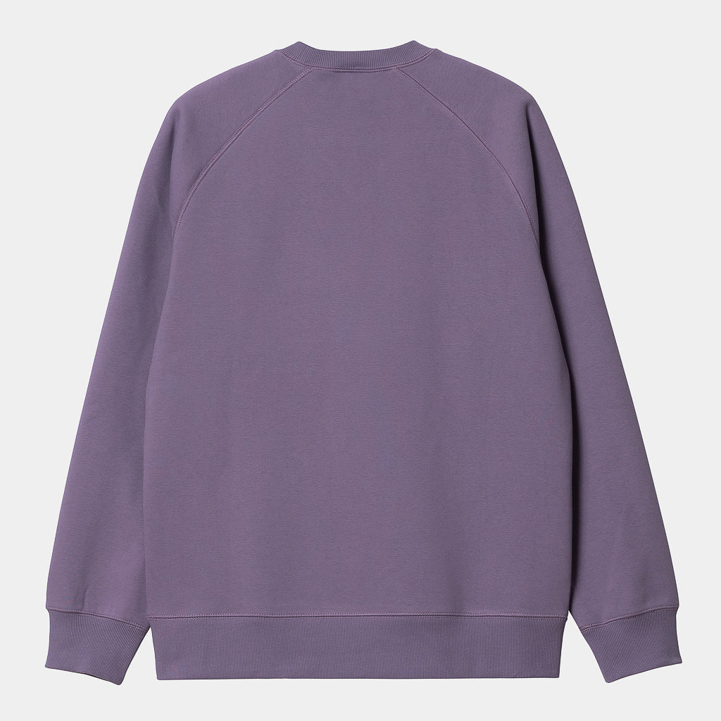 Carhartt WIP Violanda Purple Chase Crewneck Sweatshirt