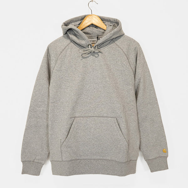 Carhartt WIP - Chase Pullover Hooded Sweatshirt - Grey Heather / Gold