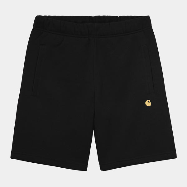 Carhartt WIP - Chase Sweat Shorts - Black / Gold