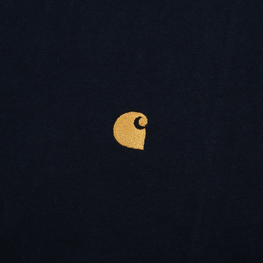 Carhartt WIP Dark Navy Chase T-Shirt Logo Embroidery