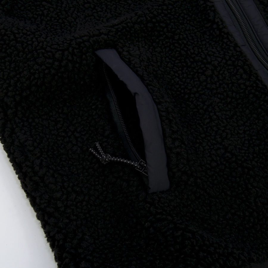 Carhartt WIP Black Prentis Liner Fleece Jacket Lower Pockets