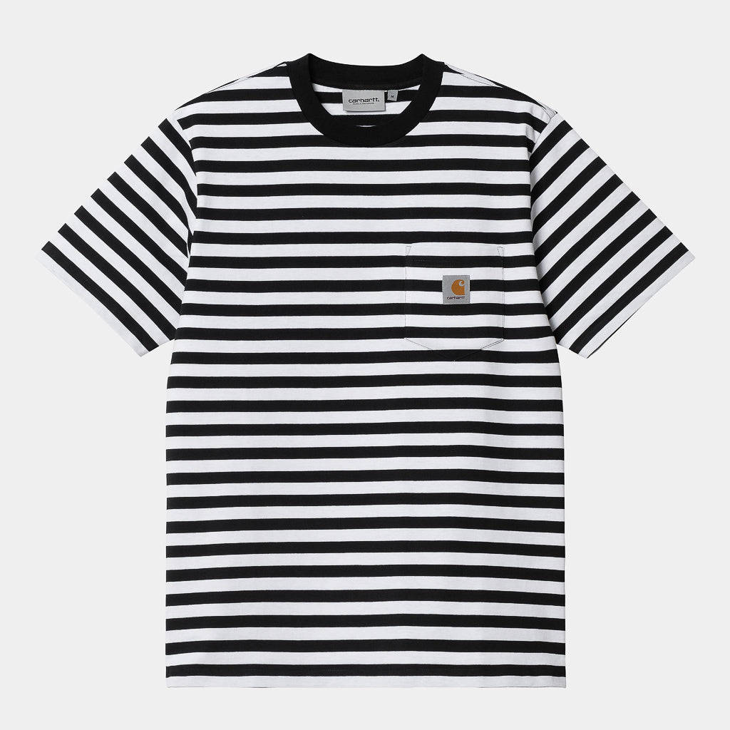 Carhartt WIP Black And White Scotty Stripe Pocket T-Shirt