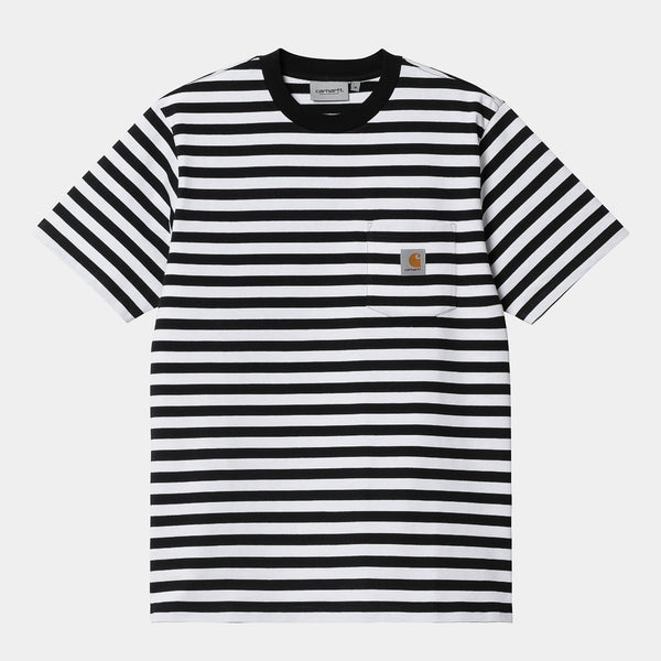 Carhartt WIP - Scotty Stripe Pocket T-Shirt - Black / White