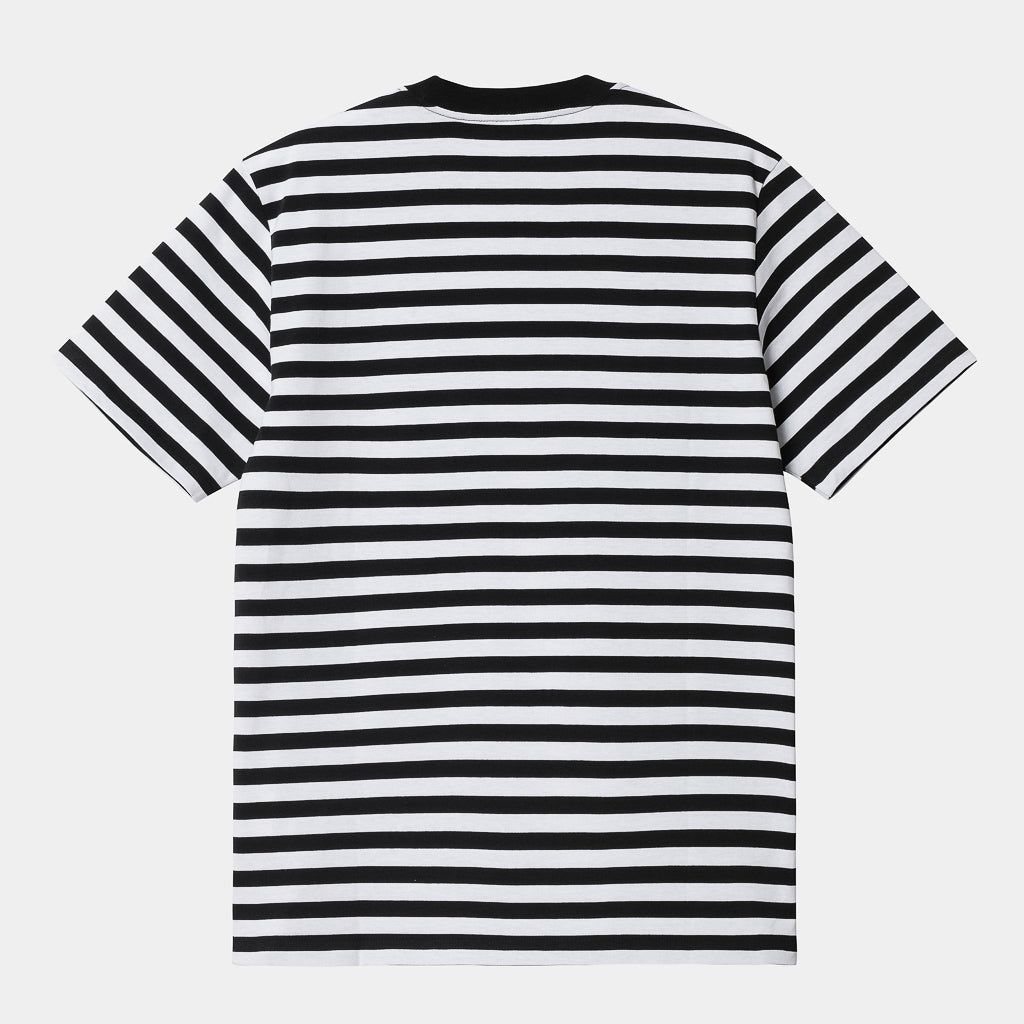 Carhartt WIP Black And White Scotty Stripe Pocket T-Shirt