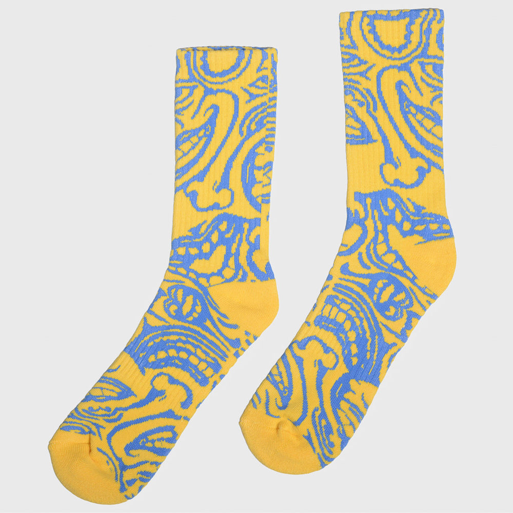 Carpet Company Yellow Schizoid Socks