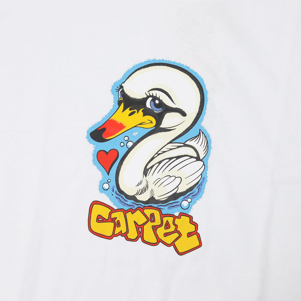 Carpet Company Swan White T-Shirt Front Print