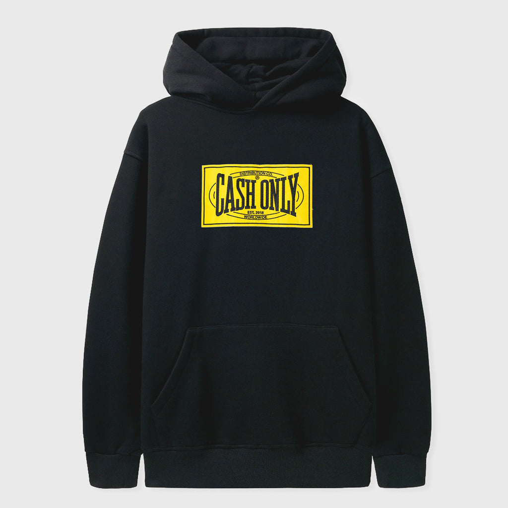Cash Only Box Black Pullover Hooded Sweatshirt