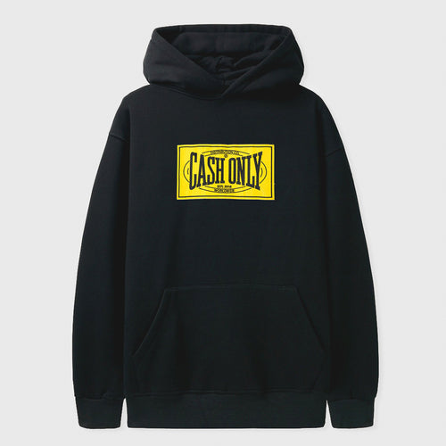 Cash Only - Box Pullover Hooded Sweatshirt - Black