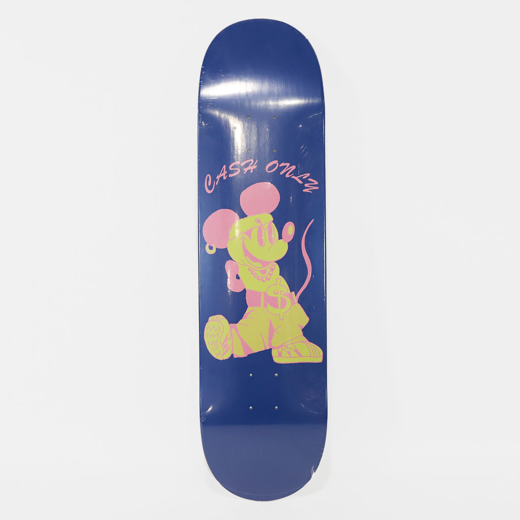 Cash Only 8.25" Mouse Blue Skateboard Deck