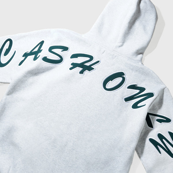 Cash Only - Spell Out Pullover Hooded Sweatshirt - Ash Grey