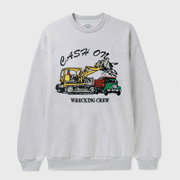 Cash Only - Wrecking Crewneck Sweatshirt - Ash Grey
