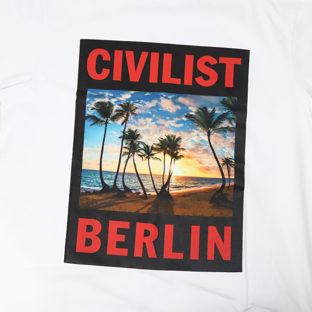Civilist Palme White T-Shirt Front Print