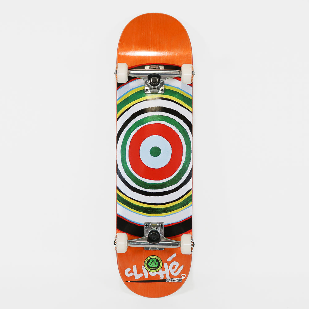 Cliche 8.25" Painted Circle First Push Complete Skateboard