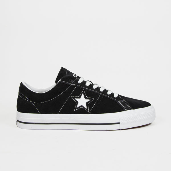 Converse Cons - One Star Pro OX Shoes - Black / White / White