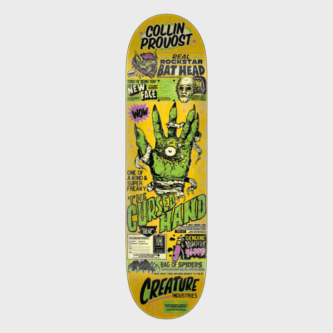 Creature Skateboards 8.47" Collin Provost Cursed Hand Skateboard Deck