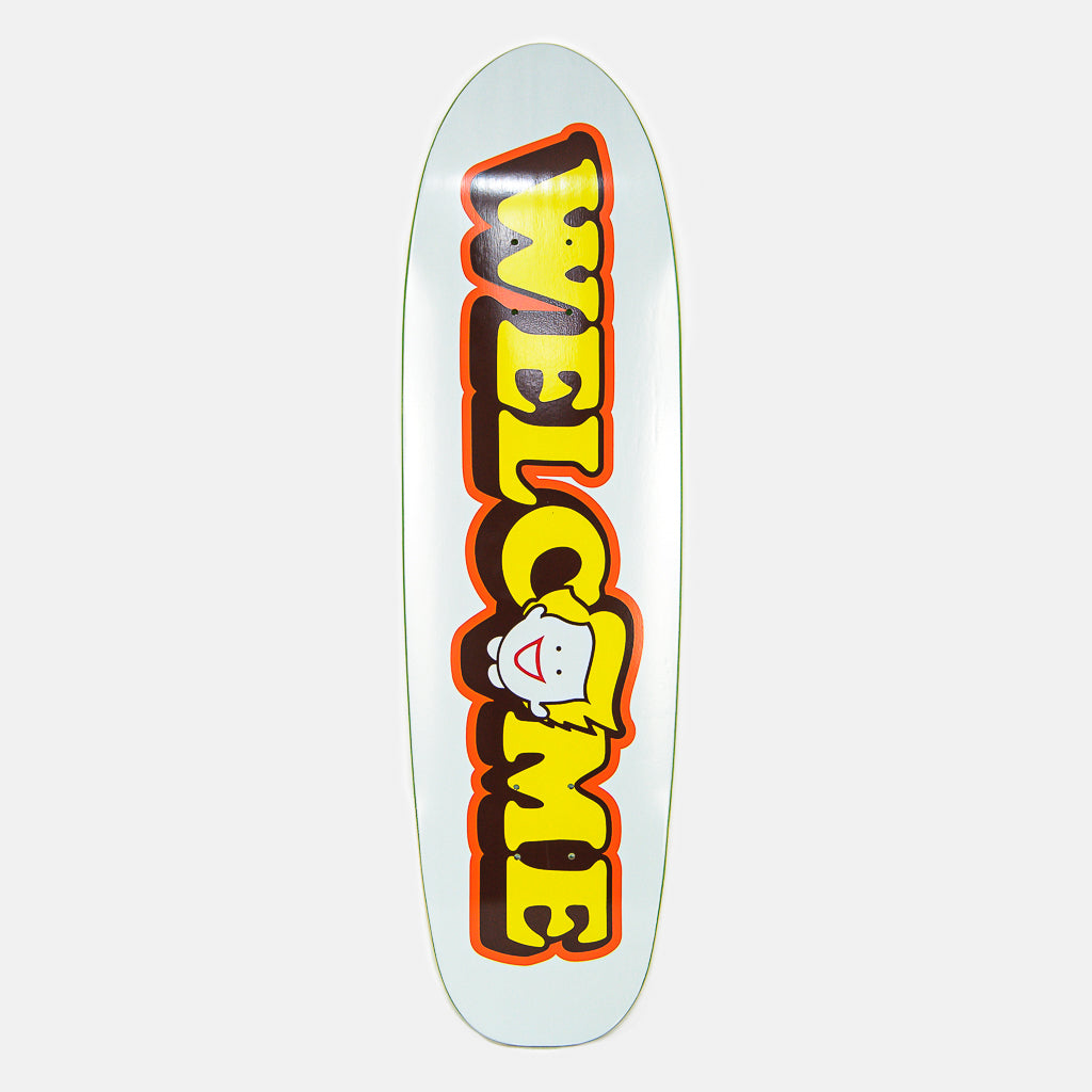 Welcome Skate Store - 8.5" Cruiser Shape Happy Skateboard Deck (White)