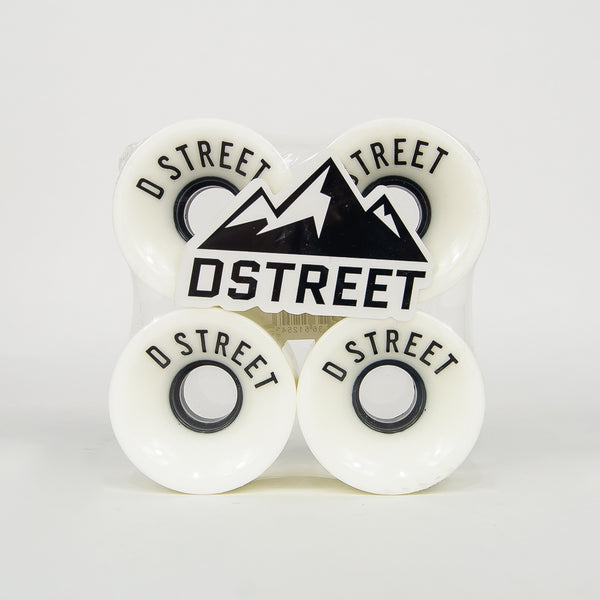 D-Street - 59mm (78a) 59 Cent Skateboard Wheels - White