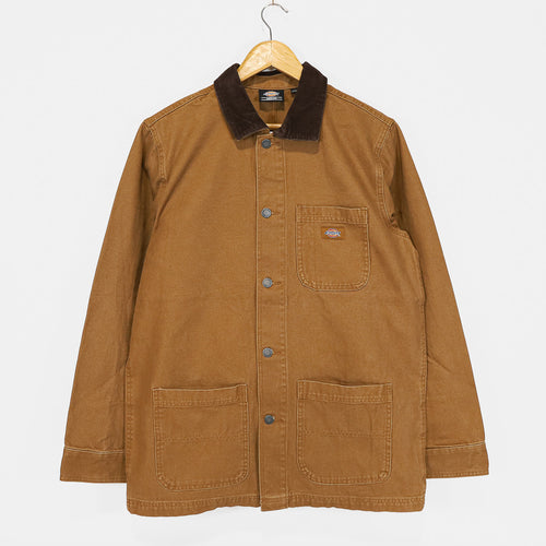 Dickies - Unlined Canvas Chore Jacket - Stone Washed Brown Duck