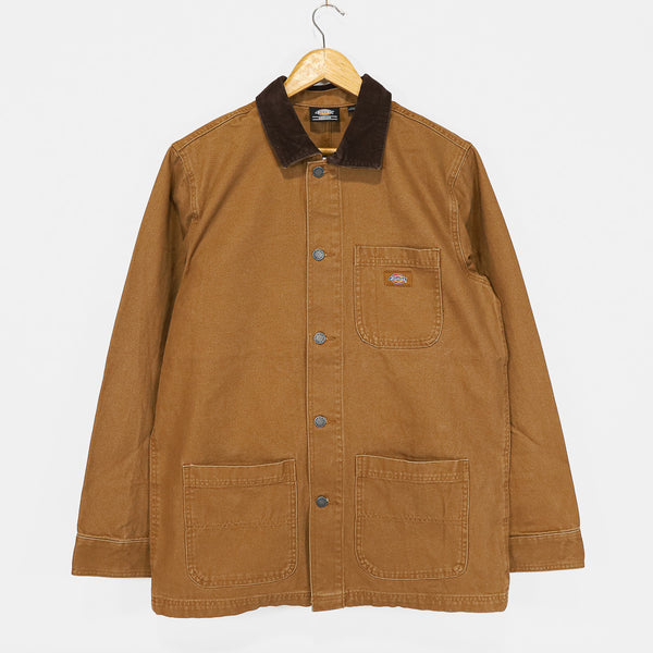 Dickies - Unlined Canvas Chore Jacket - Stone Washed Brown Duck