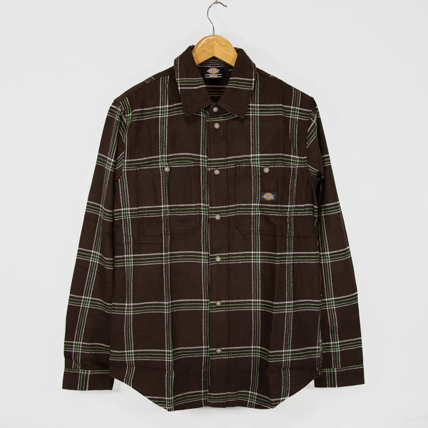 Dickies - Warrenton Flannel Longsleeve Shirt - Dark Brown