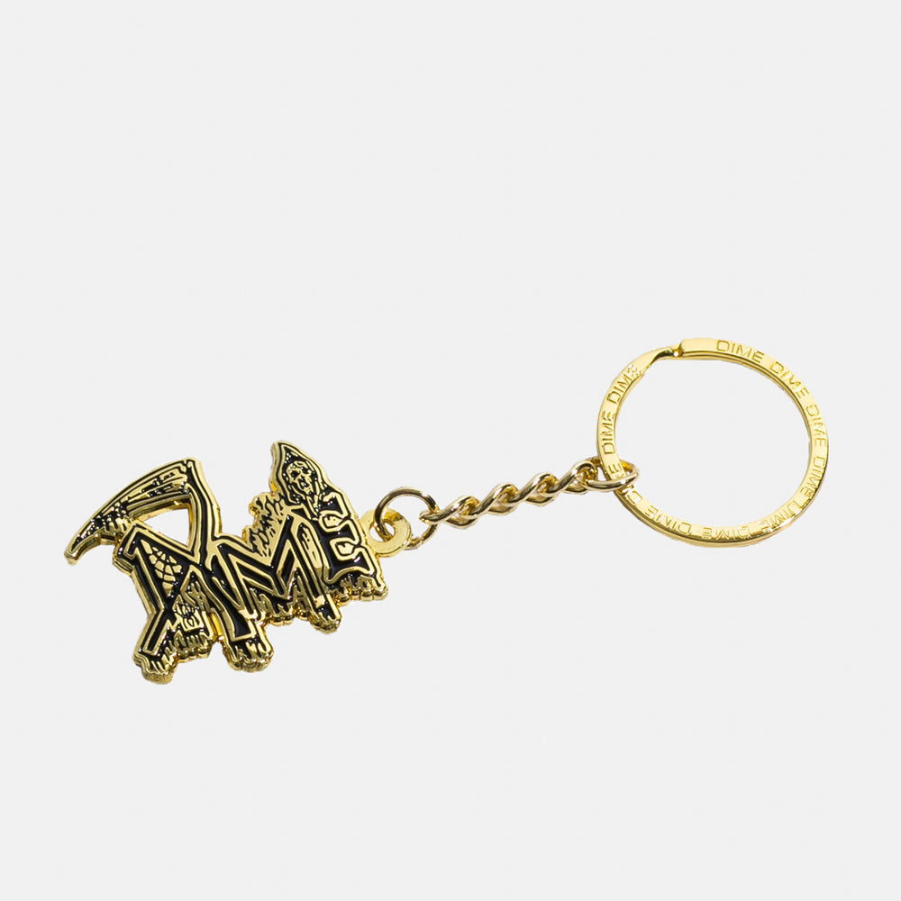Dime MTL Gold Metal Human Keychain