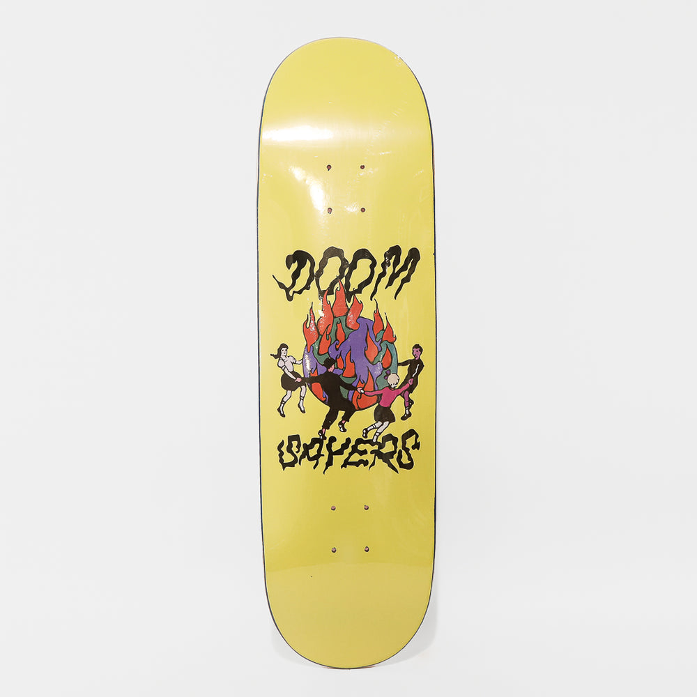Doom Sayers World On Fire Yellow Skateboard Deck