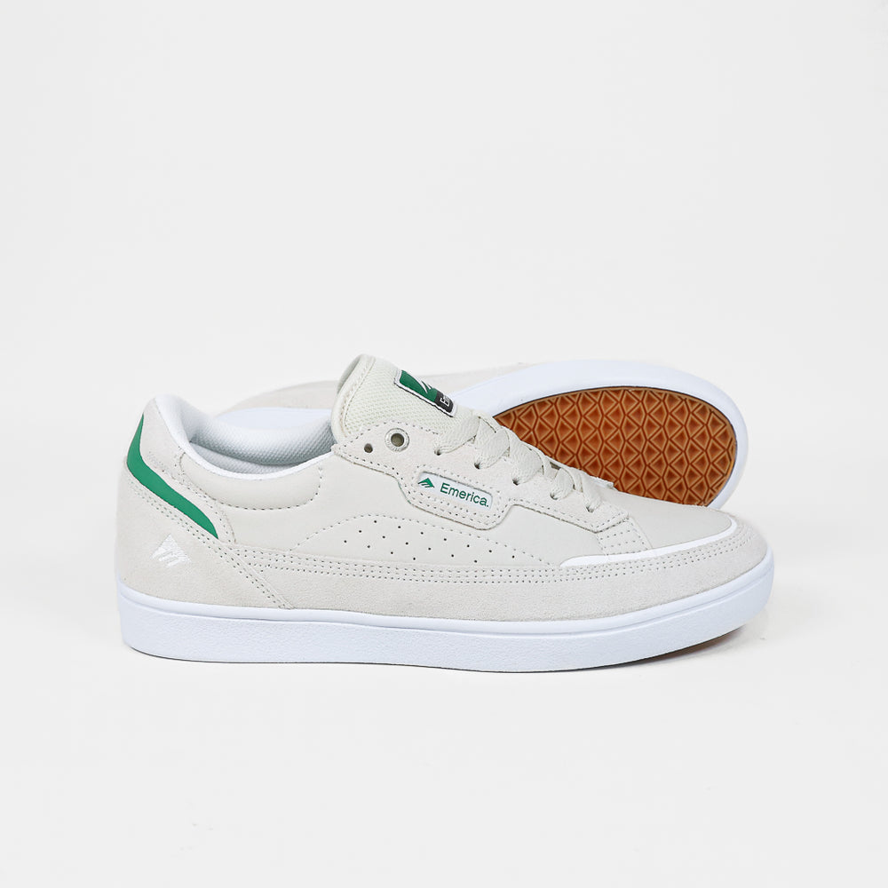 Emerica Gamma White Suede Shoes